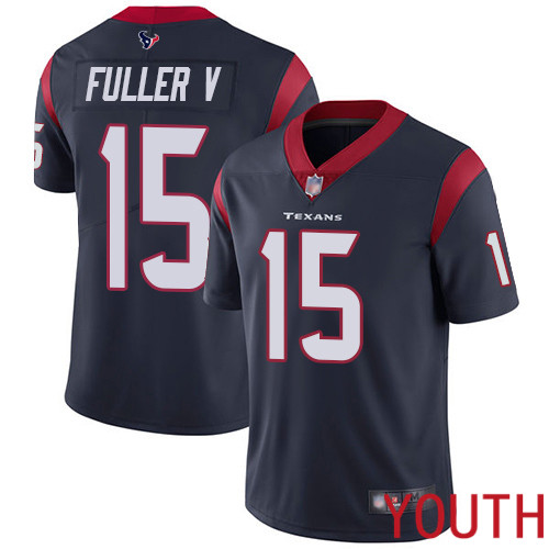 Houston Texans Limited Navy Blue Youth Will Fuller V Home Jersey NFL Football #15 Vapor Untouchable->youth nfl jersey->Youth Jersey
